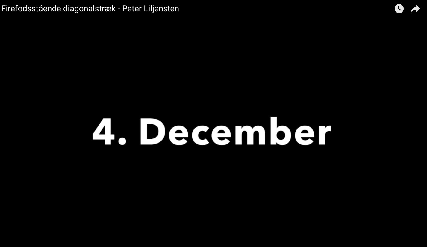 2. Søndag i advent står på firefodsstående diagonalstræk