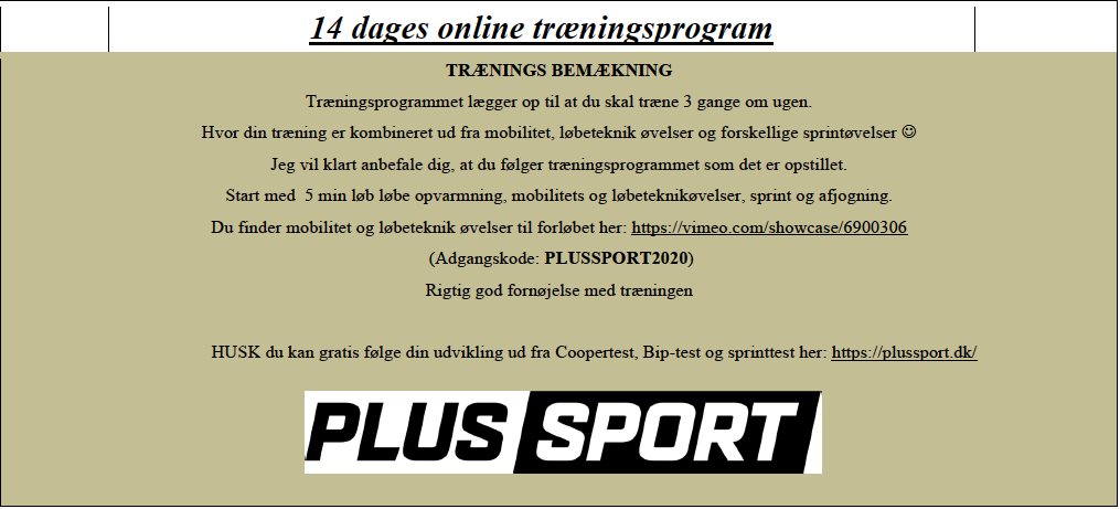 Få 14 dages online træningsprogram GRATIS