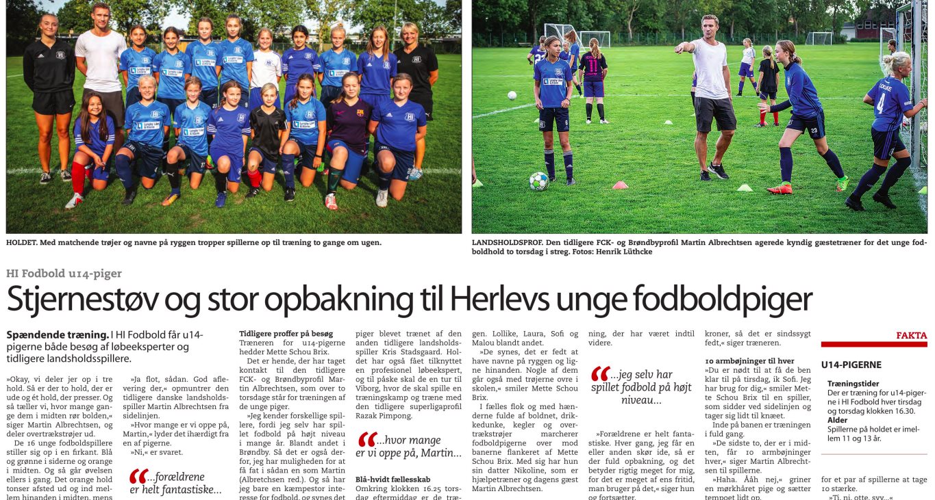 Stjernestøv og stor opbakning til Herlevs U14 fodboldpiger