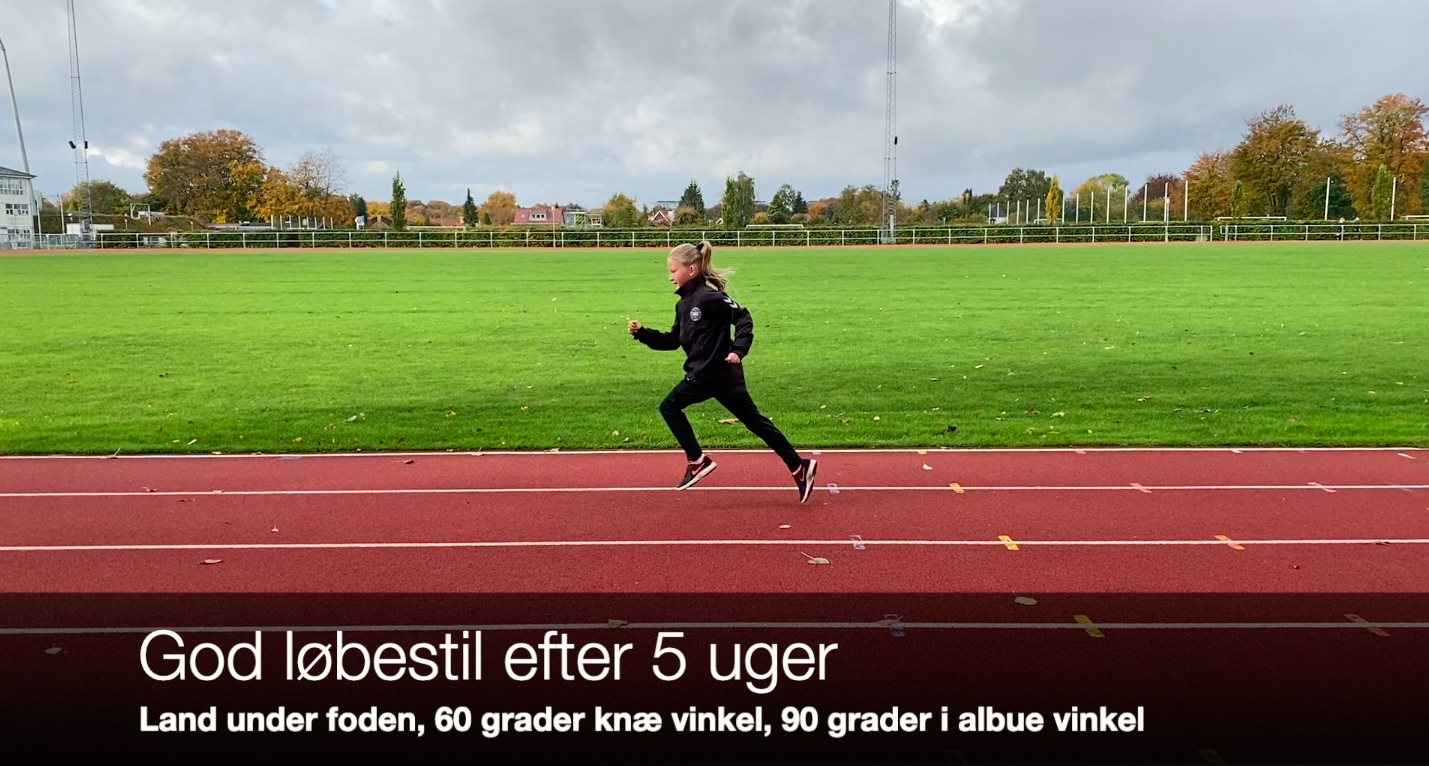 U10 fodboldspillere Victoria fra Allerød fodboldklub forbedre løbestil på 5 uger med løbetræner