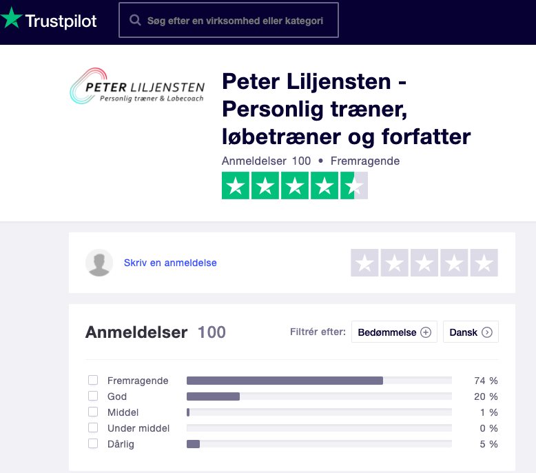 100 flotte anmeldelser på Trustpilot ⭐️⭐️⭐️⭐️⭐️