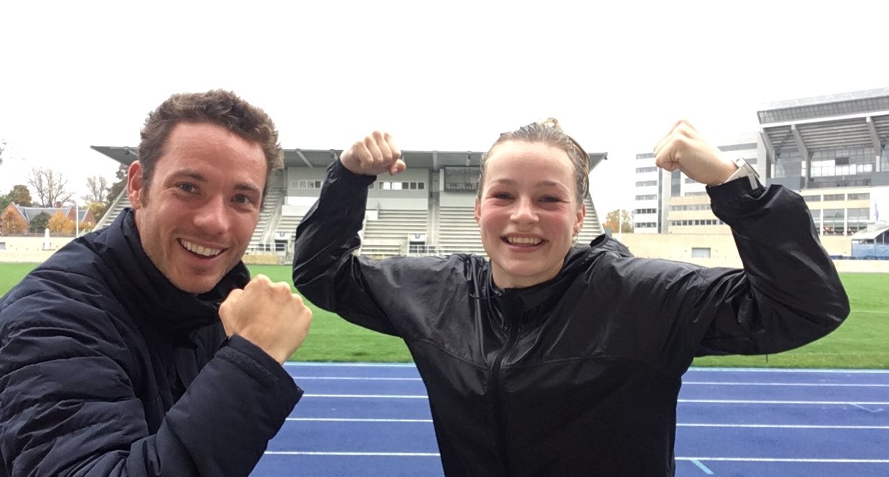 Imorges kickstartede jeg dagens træning med Sara Krog Christoffersen, som skal til optagelseprøve til flyvevåbnet