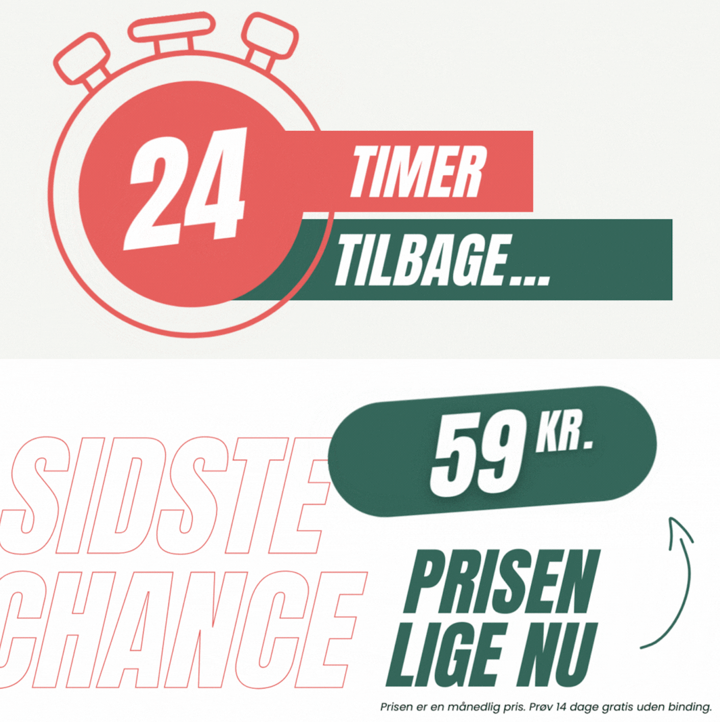 Vi hæver prisen om 24 timer for nye medlemmer på Plussport ⏳ ⚽